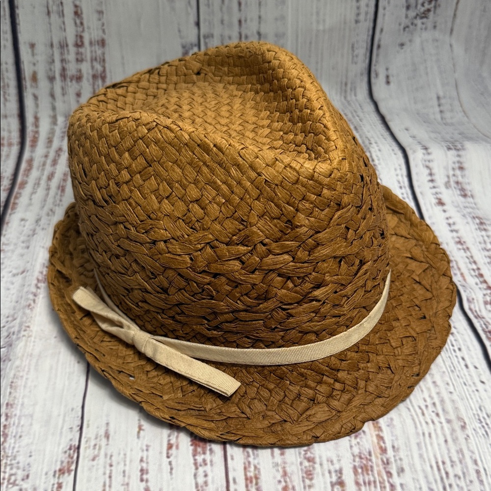 D&Y Brown Woven Fedora Hat - Picture 1 of 15